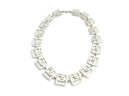 Modernist Silver Pieces Necklace