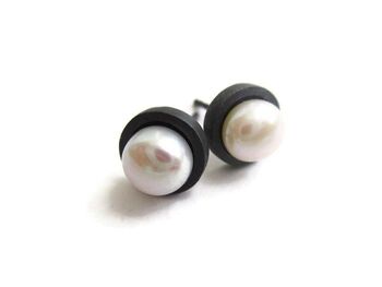 Boucles d'oreilles à tige en perles modernes 5