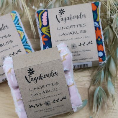 Water-based makeup remover wipes - Sold in packs of 5 wipes