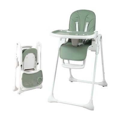 Multi-position baby high chair with ultra-compact folding