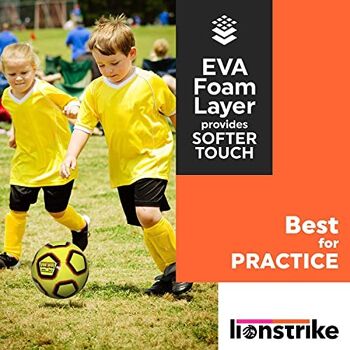 Lionstrike Ballon de football taille 3 Lite avec technologie NeoBladder, ballon de football léger pour enfants (3 à 7 ans) pour garçons/filles, entraînement/coaching en intérieur ou en extérieur (jaune) 3