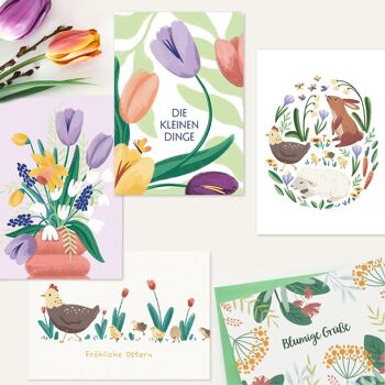 Carte postale Printemps - Bouquet de printemps dans un vase 2