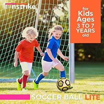 Lionstrike Ballon de football taille 3 Lite avec technologie NeoBladder, ballon de football léger pour enfants (3 à 7 ans) pour garçons/filles, entraînement/coaching en intérieur ou en extérieur (orange) 5