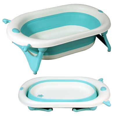 Foldable baby bathtub with temperature indicator drain plug BAMBISOL