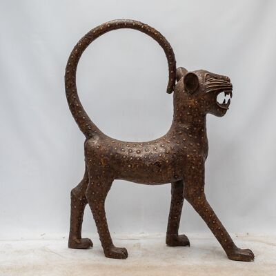 Figurine décorative XL Tigre Igbira en bronze
