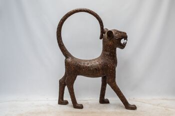 Figurine décorative XL Tigre Igbira en bronze 1