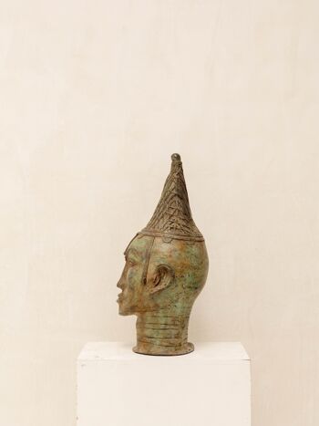 Tête décorative en bronze du Bénin - Eweka 2