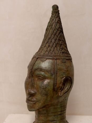 Tête décorative en bronze du Bénin - Eweka 4