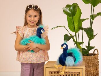 Paon Zoé 27 cm - peluche - peluche 2