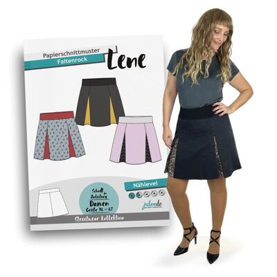 Patrón de costura falda plisada Lene | Gramo. 34-42 | Patrón de costura de papel para mujer con instrucciones de costura.