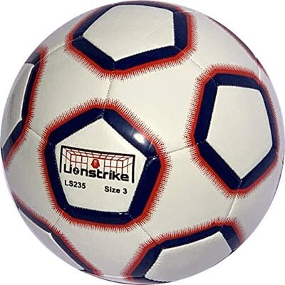 Pallone da calcio Lionstrike misura 3 Lite con tecnologia NeoBladder, pallone da calcio leggero per bambini (età 3-7) Pallone da calcio per allenamento/allenamento indoor o outdoor per ragazzi/ragazze (Bianco)