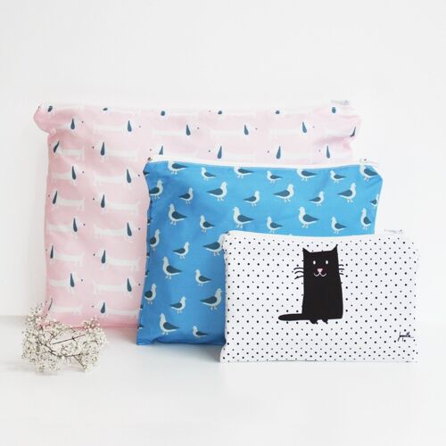 Lot de 3 pochettes animale