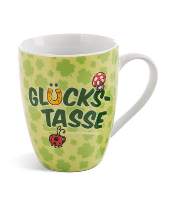 Tasse "Lucky Cup" 310ml 10x8cm avec banderole 1