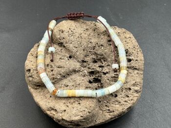 Bracelet Shamballa ajustable, perles en Amazonite naturelle 1
