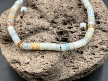 Bracelet Shamballa ajustable, perles en Amazonite naturelle 3