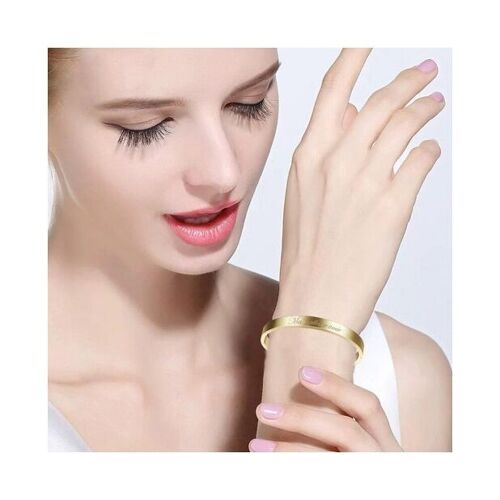 Bracelet acier inoxydable avec message Les copines d'abord