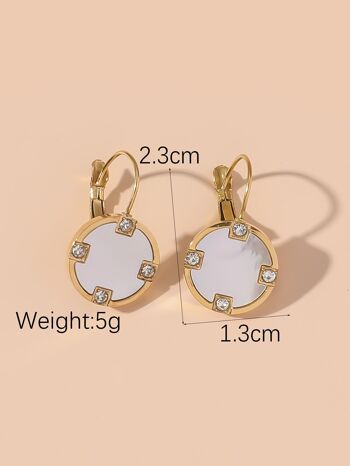 BOUCLES D'OREILLES DORMEUSE EN ACIER INOXYDABLE 24BOA117 3