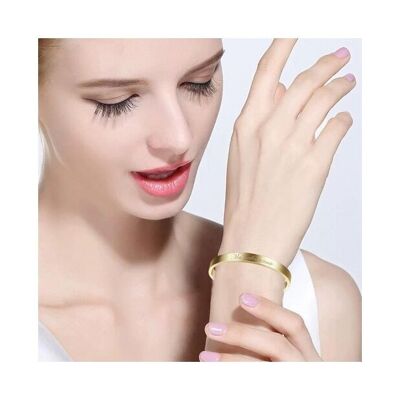 Brazalete de acero inoxidable con mensaje la vie en rose