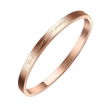 Bracelet acier inoxydable avec message Je t'aime mon coeur 6