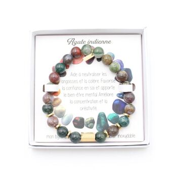 Pack de 36 bracelets en pierres naturelles et acier 7