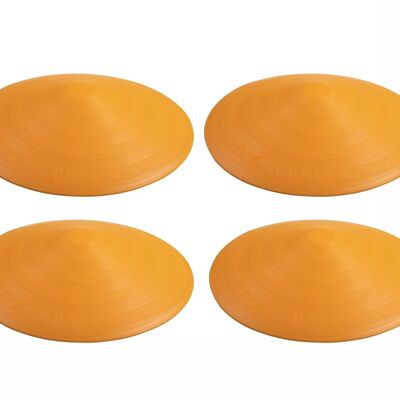 Set of 4 orange Doornado universal doorstoppers