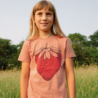 Strawberry T-shirt in rose clay