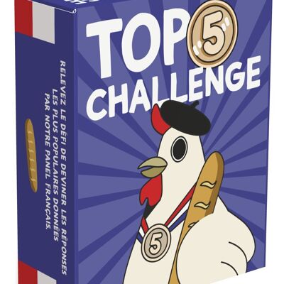 Top 5 Challenge – Family and Friends Board Games – 220 Cards to Guess the Answers of a Panel of French People – Adult Card Game – Gift Idea