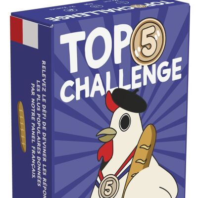 Top 5 Challenge – Family and Friends Board Games – 220 Cards to Guess the Answers of a Panel of French People – Adult Card Game – Gift Idea