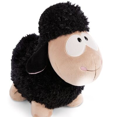 Cuddly toy sheep black 22cm standing GREEN