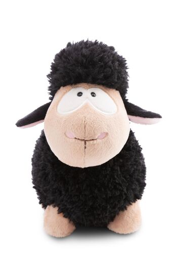 Peluche mouton noir 35cm debout VERT 3
