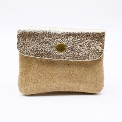 Small Coin Purse for Women in Glittery Leather and Skin
