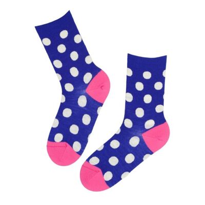 BLUE DOTS merino wool socks