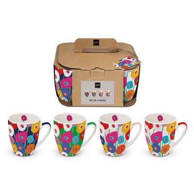 Super Bloom x 4 4 Mug Set