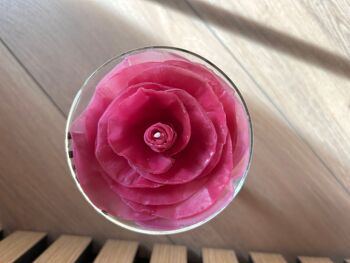 Bougie Fleur ⎪La belle Rose (avec tige) 6