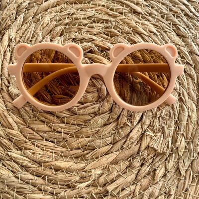 Lunettes de soleil anti UV pour enfants rose clair mat