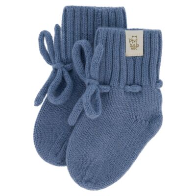 Merino wool Baby slipper Denim