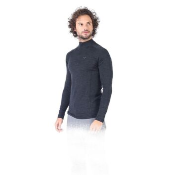 Chemise à manches longues - ASTRO - 100% laine mérinos (zip) 29