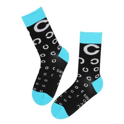 EYES black cotton optometrist socks