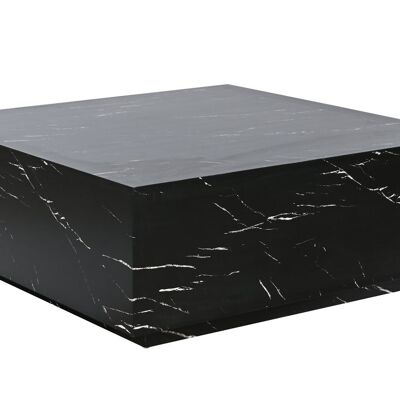Tavolo centrale in MDF 90X90X35 aspetto marmo nero MB210710