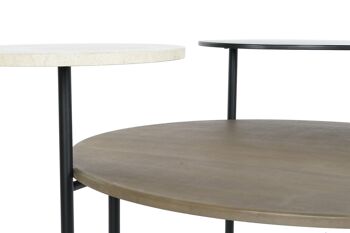 TABLE BASSE MÉTAL MDF 118X90X61 NOIR MB205985 9