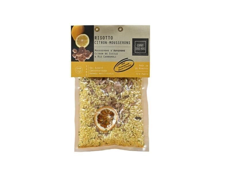 Zitronenrisotto und Auvergne-Mousseron