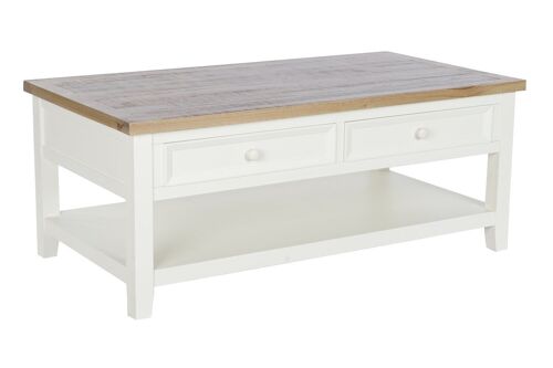 MESA CENTRO PAULOWNIA 114X60X46 2CAJ, BEIGE MB208017