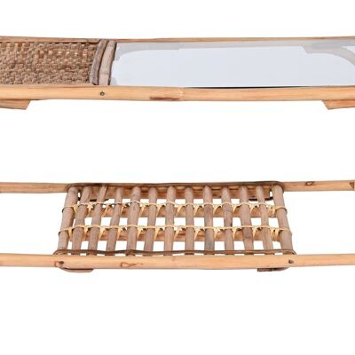 TABLE BASSE BAMBOU RATAN 76X46X40 NATUREL MB212476