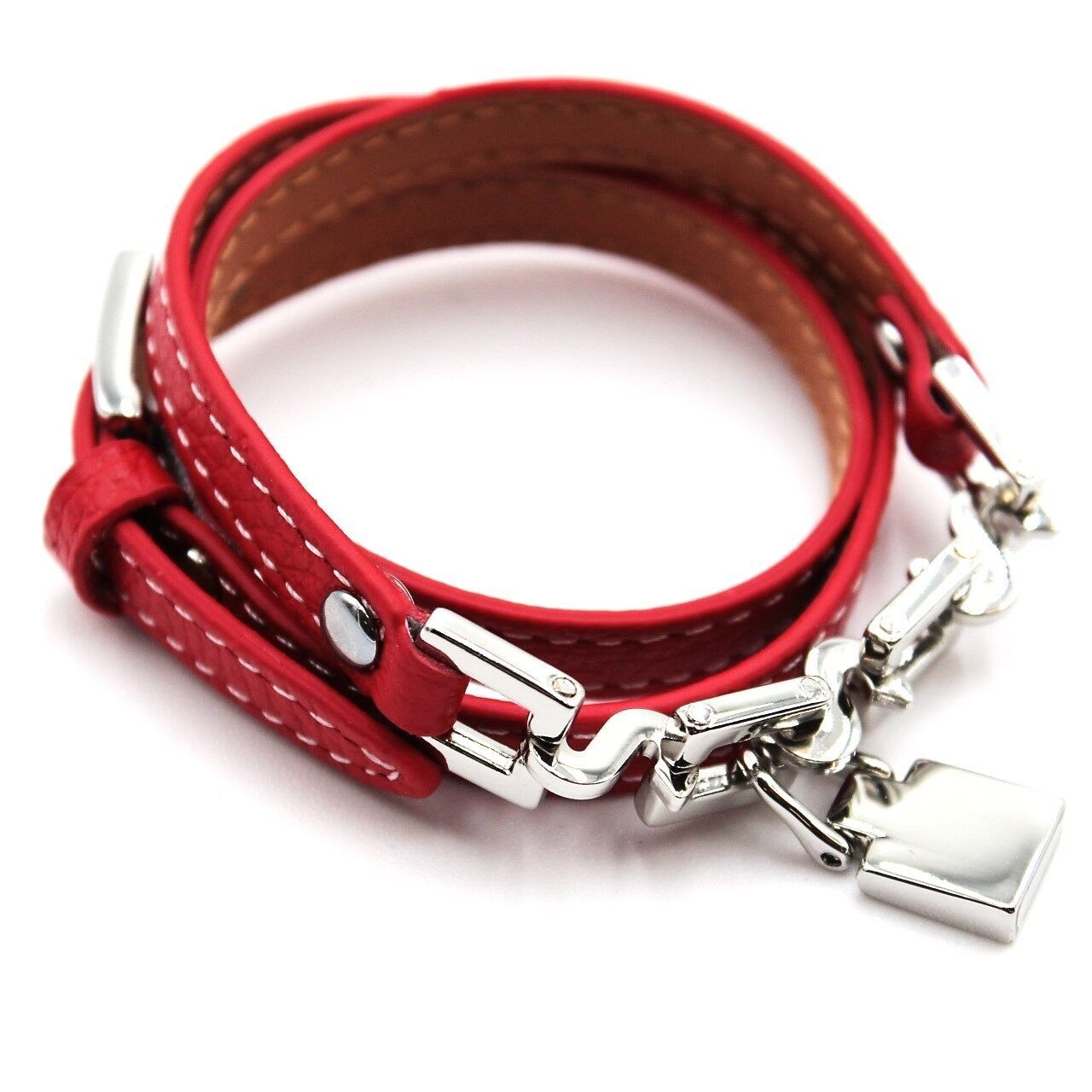 Bracelet pour femme en cuir avec pendentif