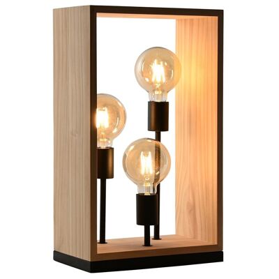Lampe de table en pin 30x16x50 sans ampoules LA212926