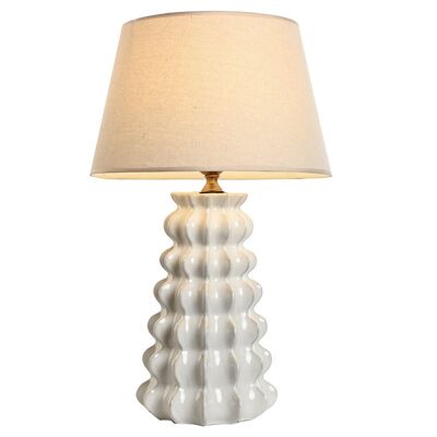 Lampe de table en coton porcelaine 40x40x65 LA212971