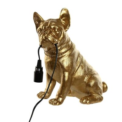 Tischlampe aus Harz 26X15X28,5 Goldener Hund LA208557