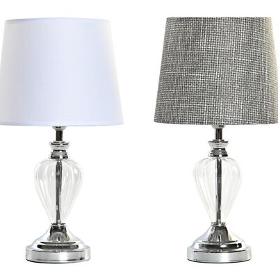 Lampe de table en métal cristal 20x20x37 2 assortiment. LA211279