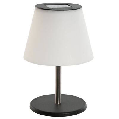 STAINLESS STEEL LED TABLE LAMP 18X18X26.5 SOLAR WHITE LA211262