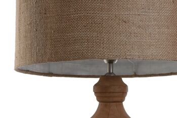 LAMPE DE TABLE EN BOIS DE JUTE 47X47X86 SCULPTÉ LA213691 3